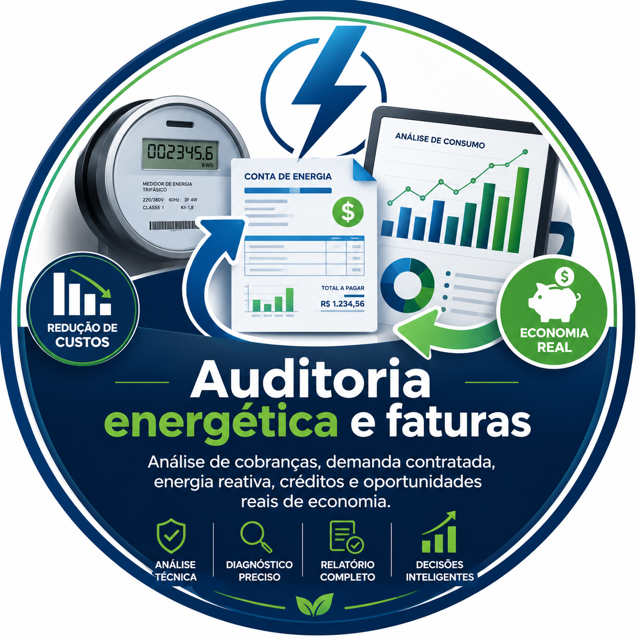 Auditoria energética e faturas