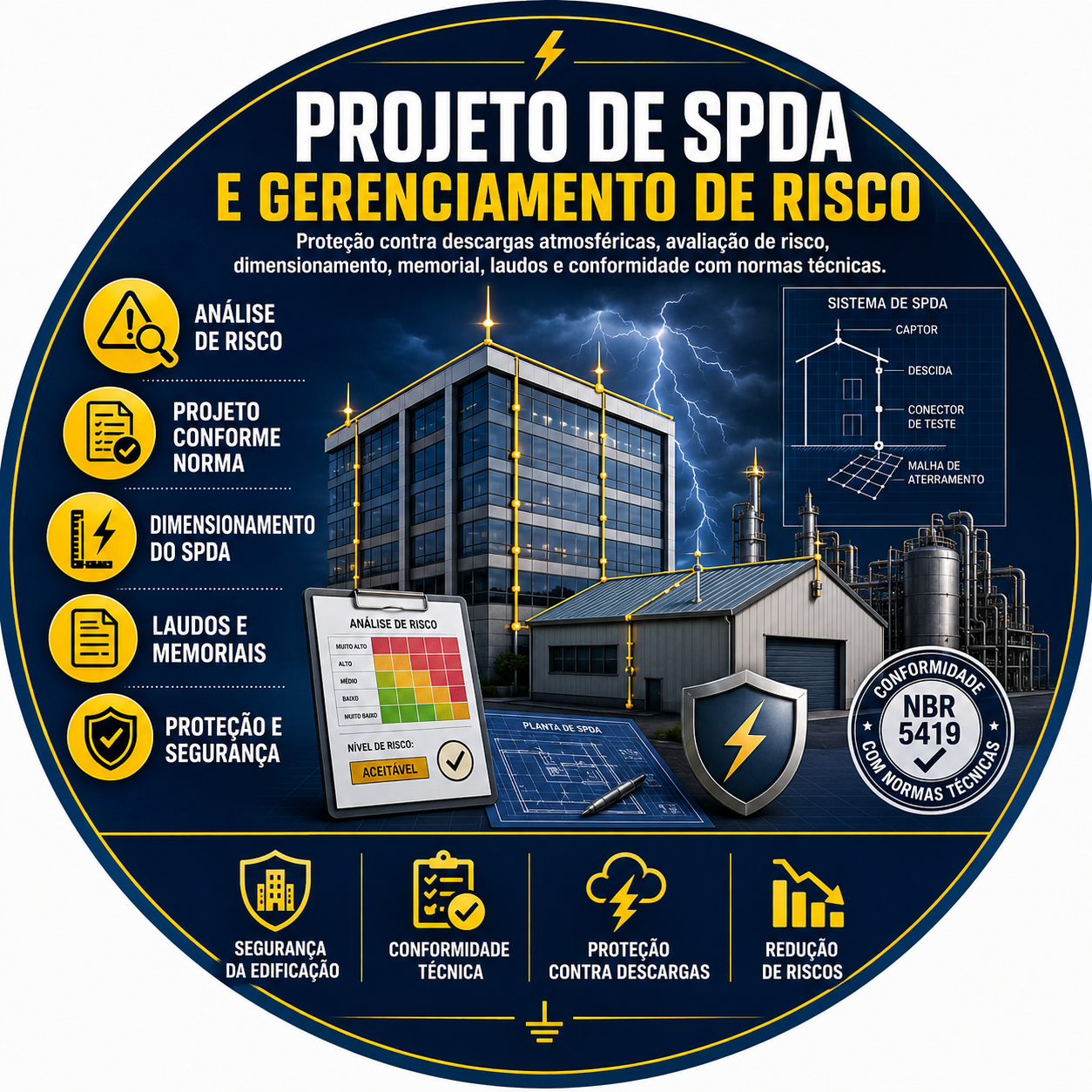 Projeto de SPDA e gerenciamento de risco