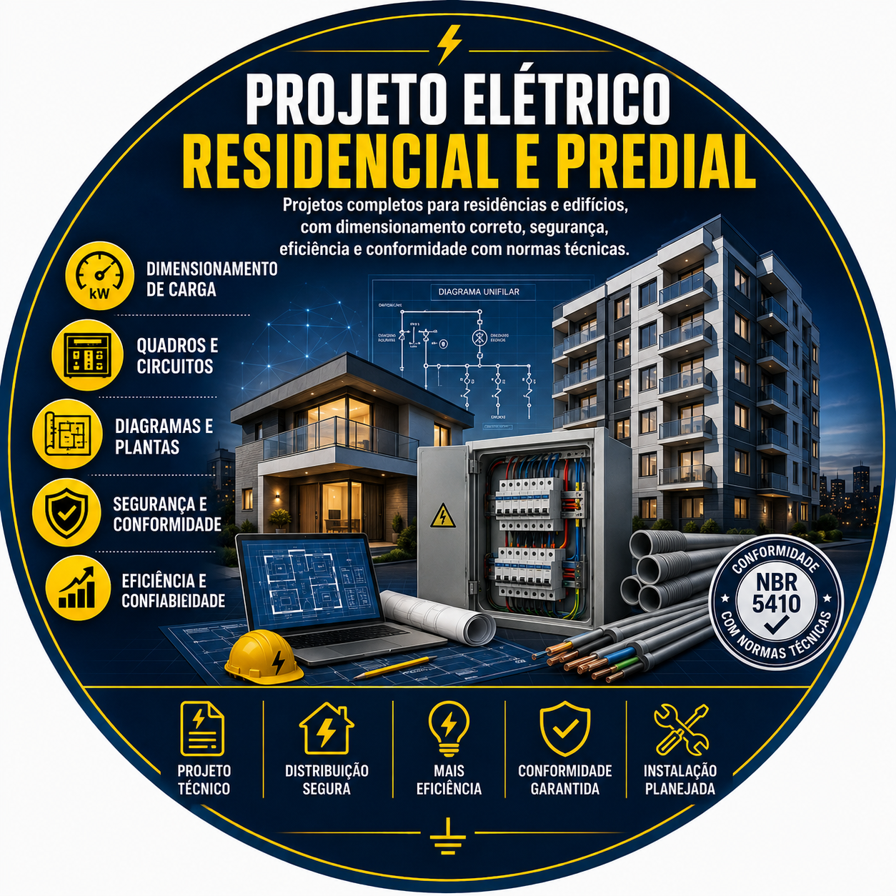Projeto elétrico residencial e predial